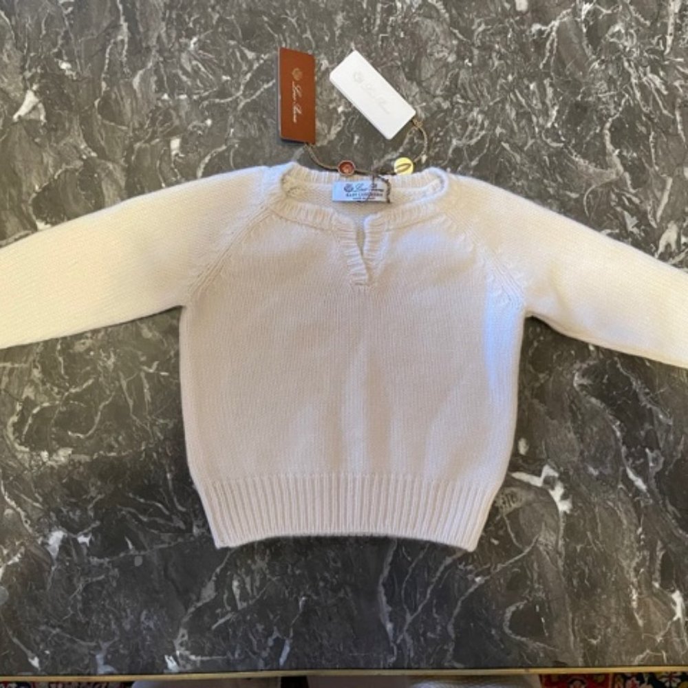 NWT Loro Piana Baby Cashmere Sweater Sz 3-6 Months Cream